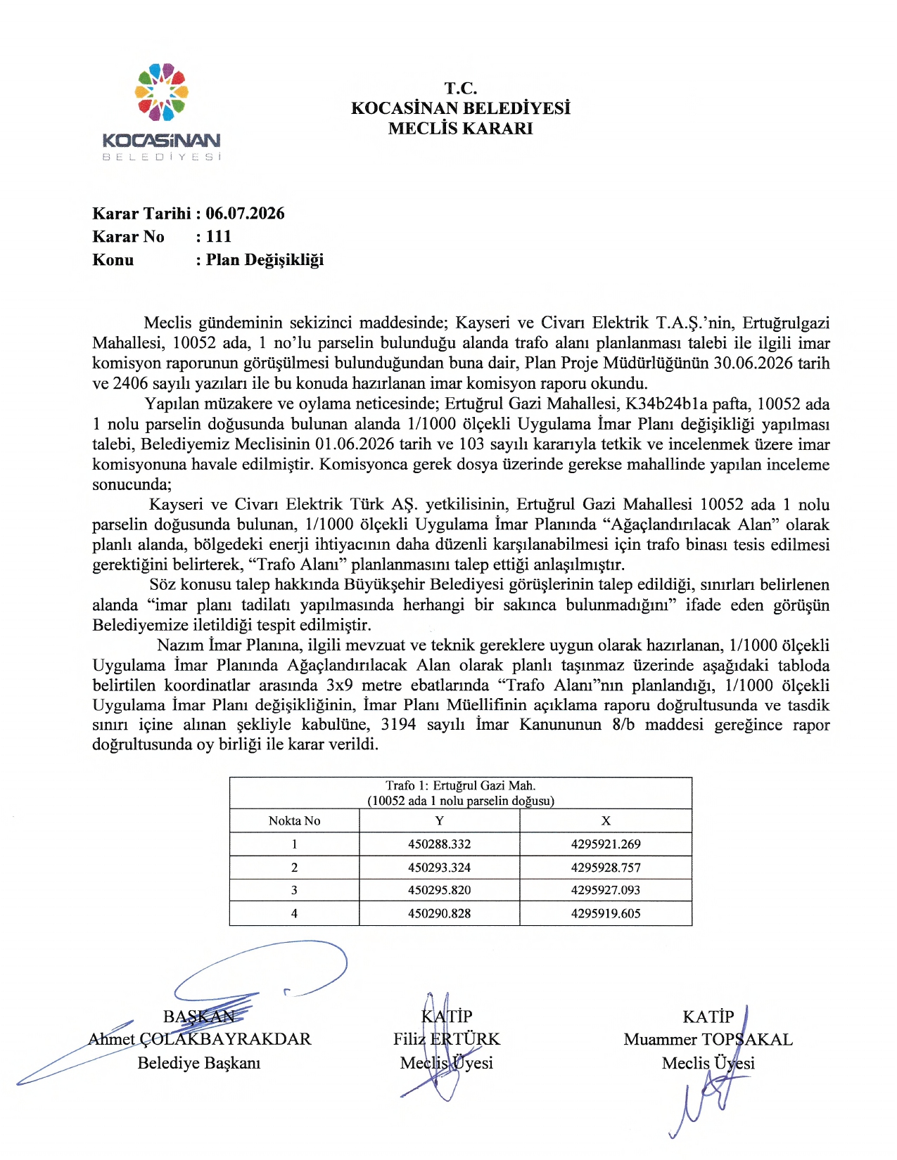 Bmk: 111/06.07.2026