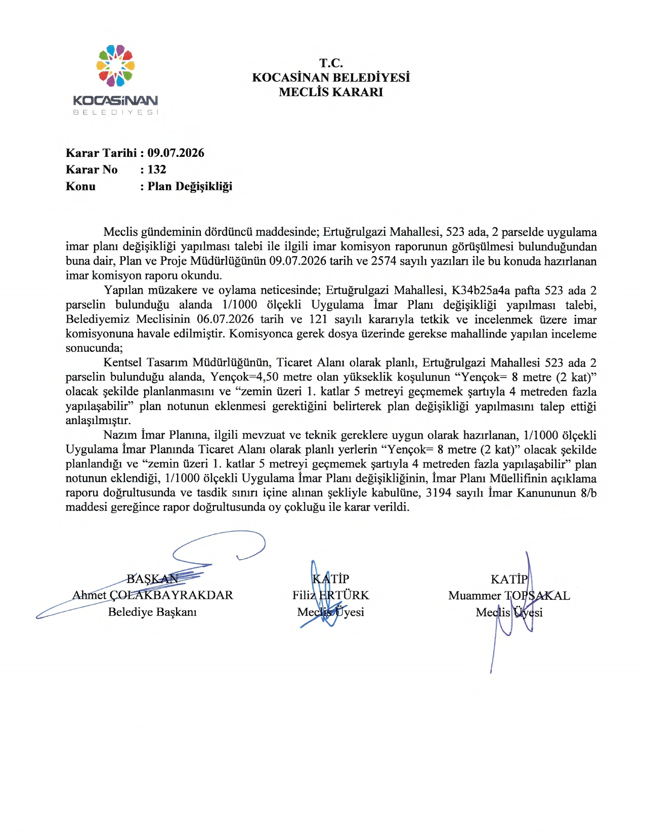Bmk: 132/09.07.2026