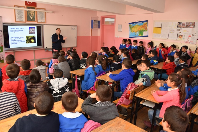 KOCASİNAN BELEDİYESİ ÖĞRENCİLERE GERİ DÖNÜŞÜMÜ ANLATIYOR