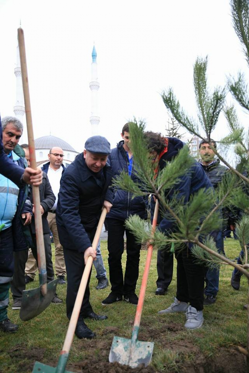 BAŞKAN ÇOLAKBAYRAKDAR, TIP BAYRAMINI FİDANLARLA TAÇLANDIRDI