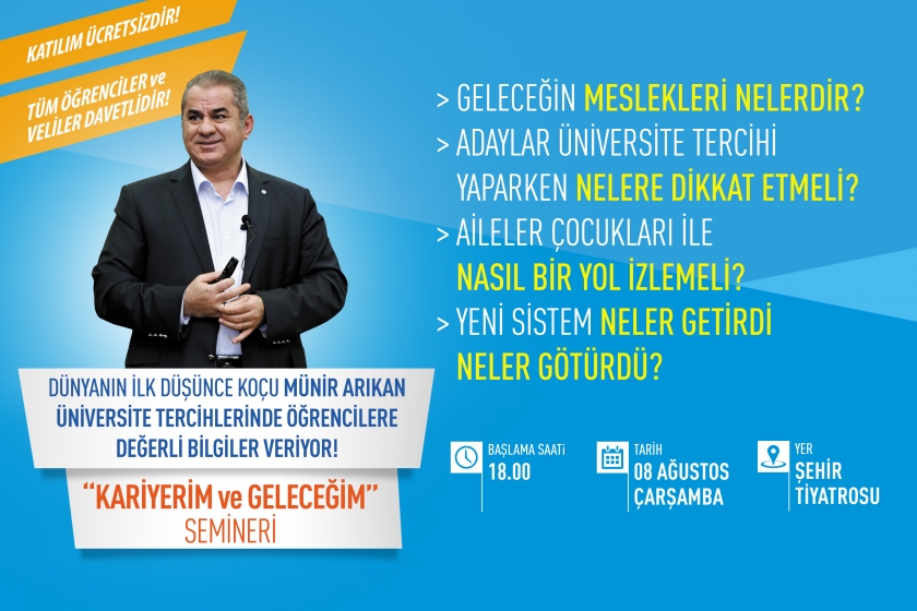 KOCASİNAN’DA ‘KARİYERİM VE GELECEĞİM ’KONULU SEMİNER DÜZENLENECEK