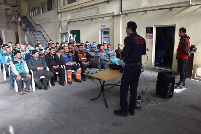 KOCASİNAN’IN ATÖLYESİNDE NEFES KESEN YANGIN TATBİKATI