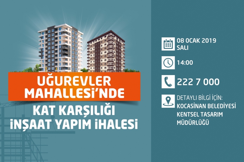 KOCASİNAN’DA DÖNÜŞÜM İÇİN İHALE VAKTİ