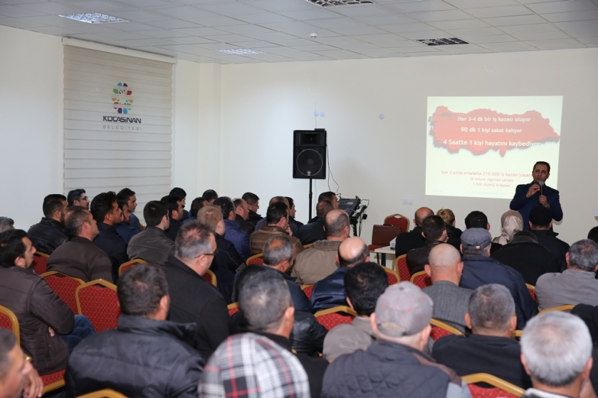 KOCASİNAN BELEDİYESİ İŞ GÜVENLİĞİ KONUSUNDA HASSAS DAVRANIYOR