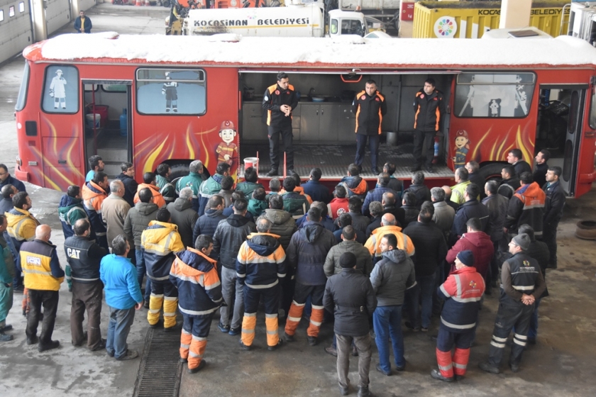 KOCASİNAN ÇALIŞANLARINDAN NEFES KESEN YANGIN TATBİKATI