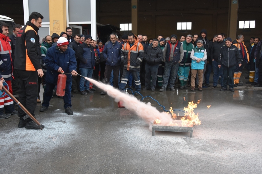 KOCASİNAN ÇALIŞANLARINDAN NEFES KESEN YANGIN TATBİKATI