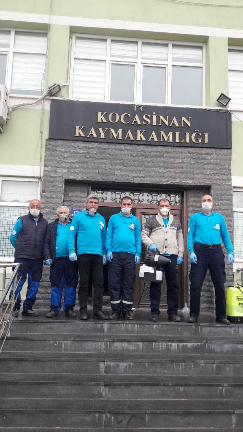 KOCASİNAN’DA TÜM KAMU KURUMLARI DEZENFEKTE EDİLDİ