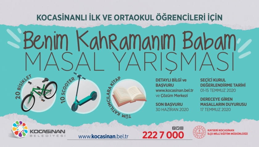 KOCASİNAN BELEDİYESİ’NDEN ÖĞRENCİLERE YÖNELİK MASAL YARIŞMASI