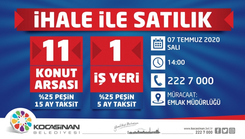 KOCASİNAN’DAN 15 AY TAKSİTLİ YATIRIM FIRSATI