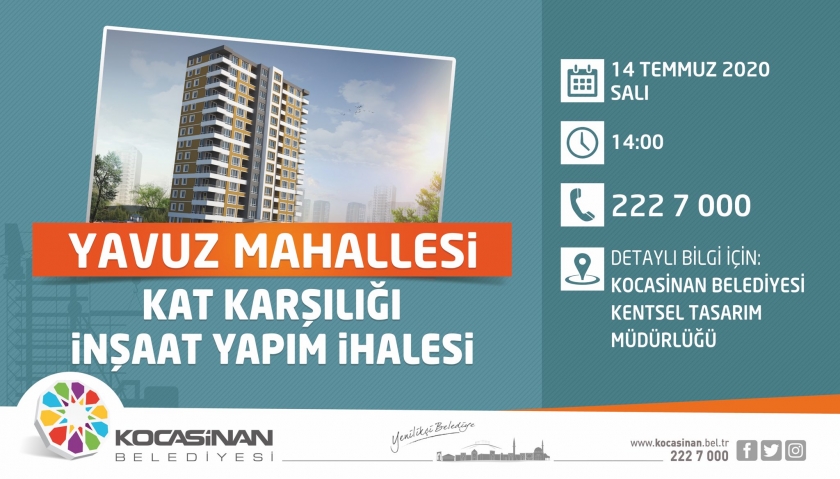 KOCASİNAN’DA KENTSEL DÖNÜŞÜM İÇİN İHALE VAKTİ