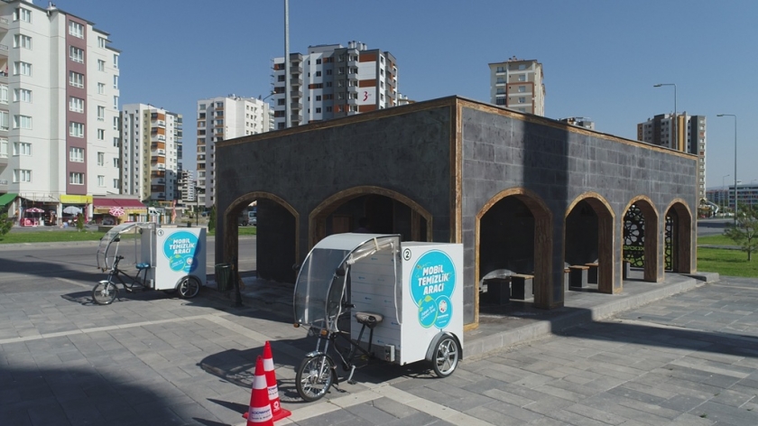 KOCASİNAN’DA DOĞAYLA DOST ÇEVRECİ ARAÇ İLE KESİNTİSİZ TEMİZLİK