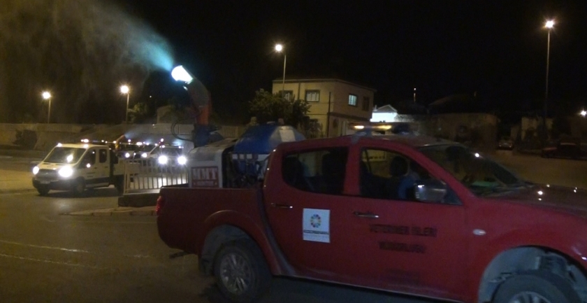 KOCASİNAN’DA İLAÇLAMA ÇALIŞMALARI, GECE-GÜNDÜZ DEVAM EDİYOR