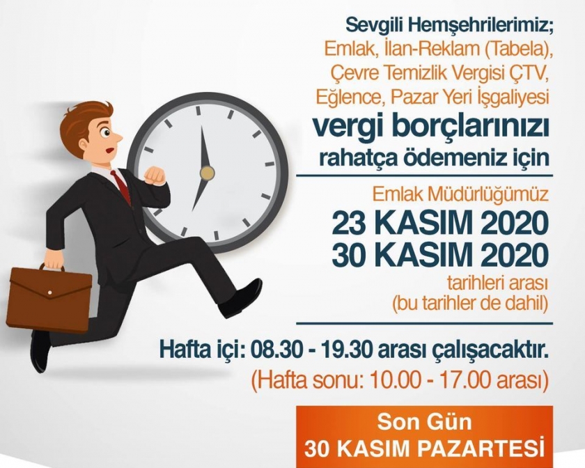 KOCASİNAN BELEDİYESİ’NDEN VERGİ MESAİSİ