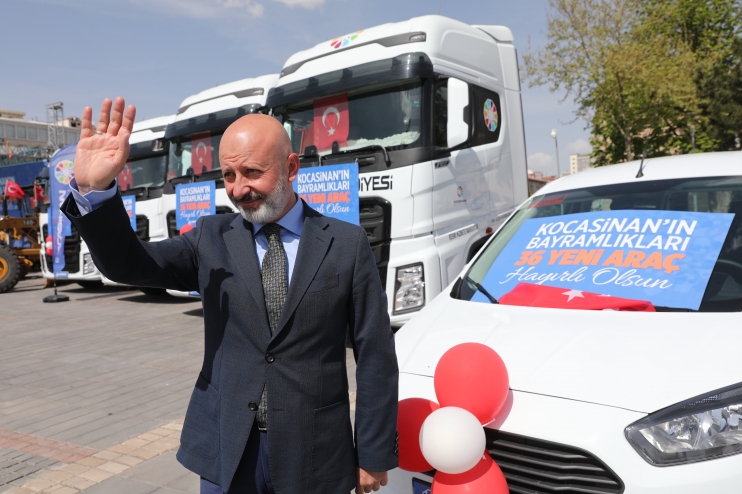 KOCASİNAN, 46 MİLYON 500 BİN TL’YE ALINAN 36 YENİ ARACI TANITTI