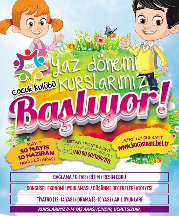 KOCASİNAN’DAN ÇOCUKLAR İÇİN DOLU DOLU YAZ PROGRAMI