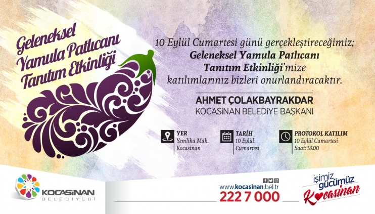 BAŞKAN ÇOLAKBAYRAKDAR’DAN GELENEKSEL YAMULA PATLICANI ETKİNLİĞİNE DAVET