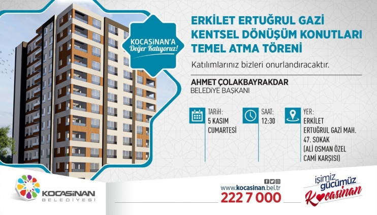 BAŞKAN ÇOLAKBAYRAKDAR’DAN KENTSEL DÖNÜŞÜM TÖRENİNE DAVET