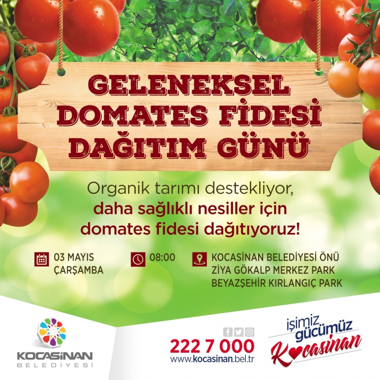 BAŞKAN ÇOLAKBAYRAKDAR’DAN ORGANİK DOMATES FİDESİ DAĞITIM ETKİNLİĞİNE DAVET