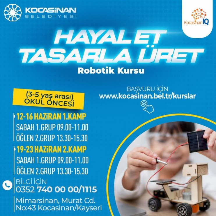 KOCASİNAN BELEDİYESİ’NDEN ÖĞRENCİLER İÇİN DOLU DOLU YAZ PROGRAMI