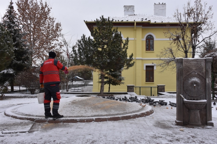 KOCASİNAN’DAN KIŞ MEVSİMİ BOYUNCA SOKAK VE YABAN HAYVANLARI İÇİN 18 TON YEM