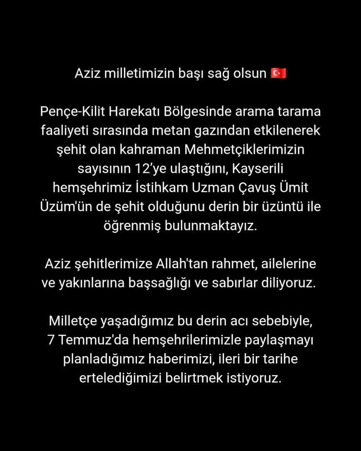 BAŞKAN ÇOLAKBAYRAKDAR: “MİLLETİMİZİN BAŞI SAĞ OLSUN”