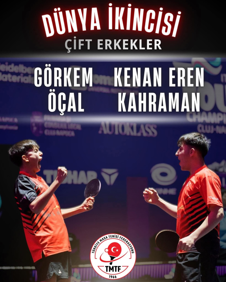 KOCASİNAN’IN MİLLİ SPORCUSU KENAN EREN KAHRAMAN, DÜNYA İKİNCİSİ OLDU